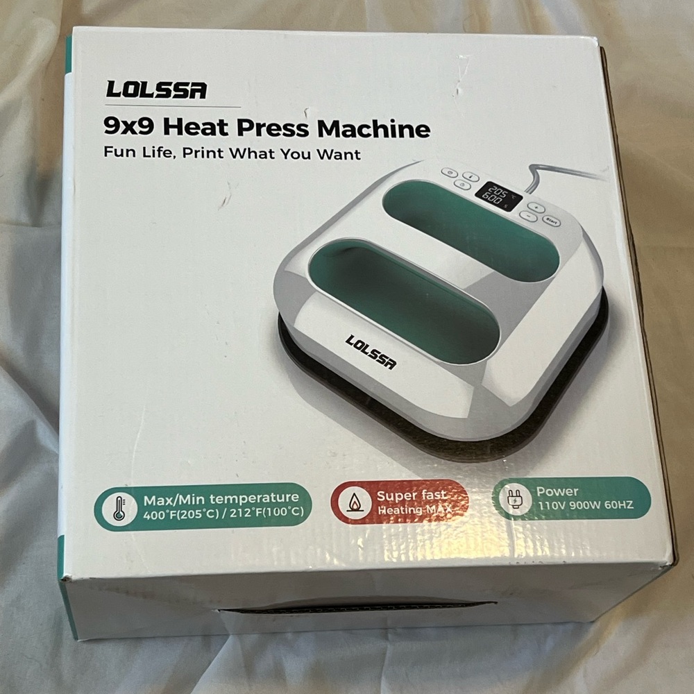 9x9 Heat Press Machine - White and Green
